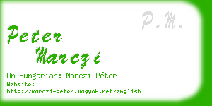 peter marczi business card